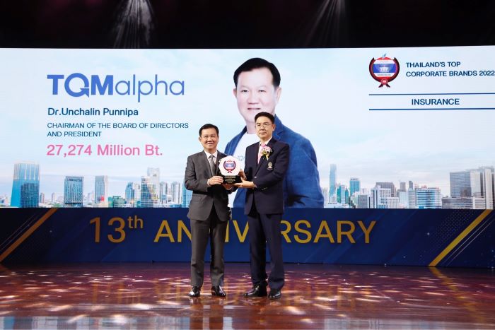 TQMalpha คว้ารางวัล ‘Thailand’s Top Corporate Brands 2022’ ต่อเนื่อง 2 ปีซ้อน