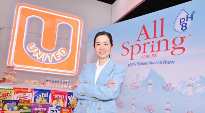 ยูไนเต็ดฟูดส์ แตกไลน์บุกตลาดน้ำดื่ม ทุ่มงบ 500 ล้าน เปิดตัวน้ำแร่ ‘All Spring’