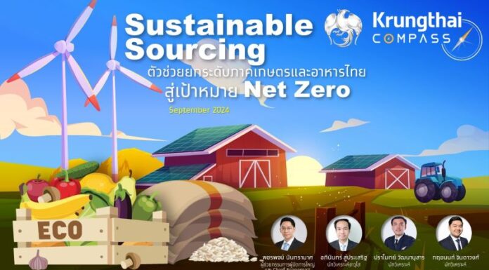 กรุงไทยชี้เทรนด์ Sustainable Sourcing มาแรง หวั่นกระทบส่งออกเกษตร&อาหาร 2 แสนล้านบาท