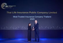 ไทยประกันชีวิต รับรางวัล Most Trusted Insurance Company Thailand 2025